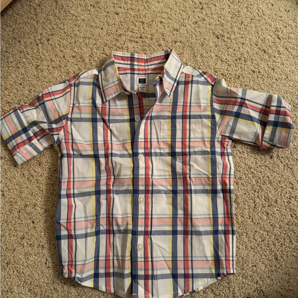 Janie and Jack Plaid Kids Shirt